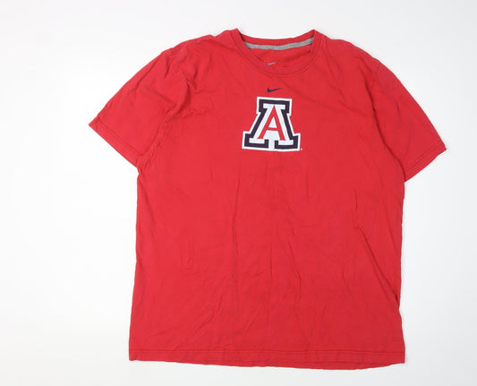 Nike Men's XL Red Short Sleeve Crew Neck T-Shirt