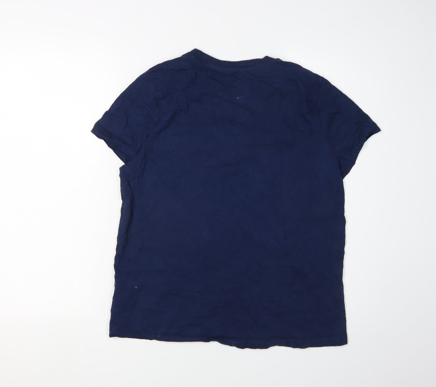 Unisex Adults UK Size S Disney Blue Basic T-Shirt
