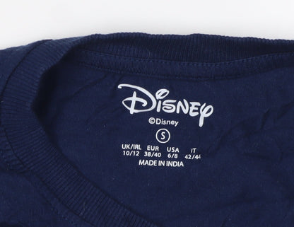 Unisex Adults UK Size S Disney Blue Basic T-Shirt