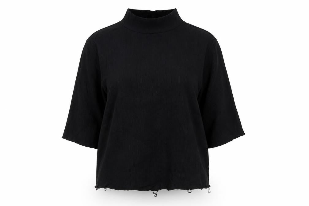 Womens UK Size L Zara Black Basic Blouse