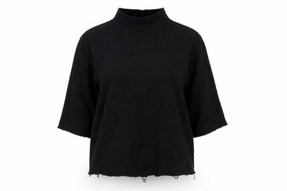 Womens UK Size L Zara Black Basic Blouse