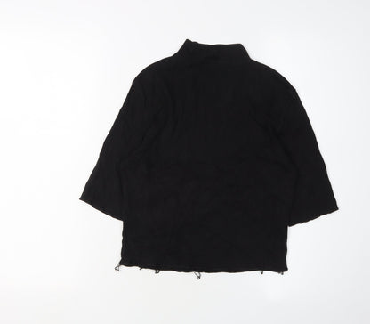 Womens UK Size L Zara Black Basic Blouse