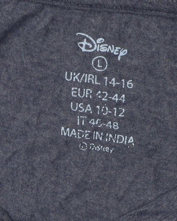 Womens UK Size L Disney Blue  T-Shirt