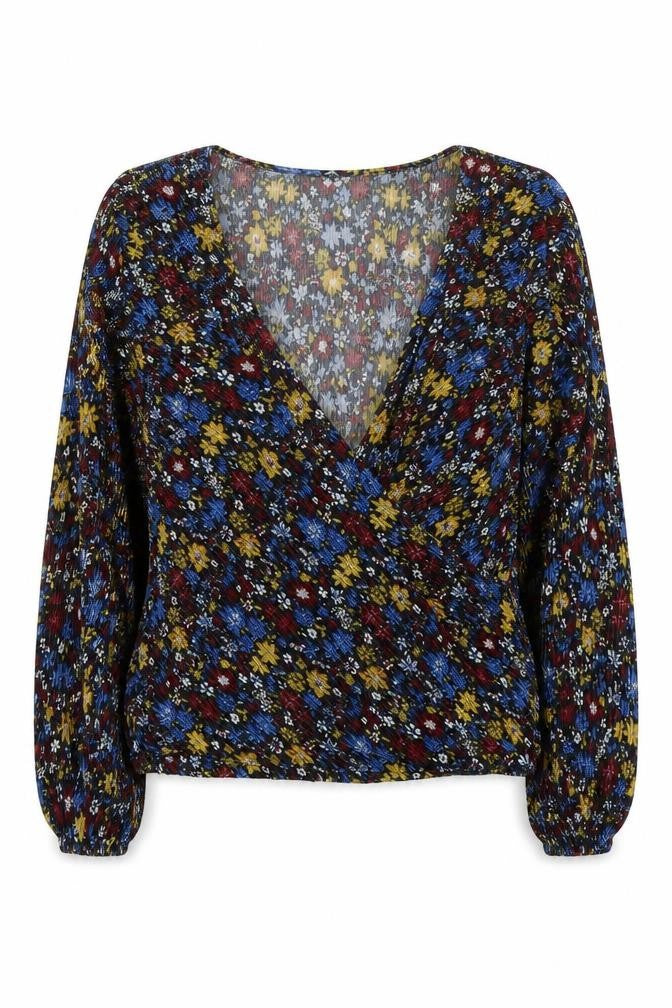 Womens UK Size 12 NEXT Multicoloured Wrap Blouse