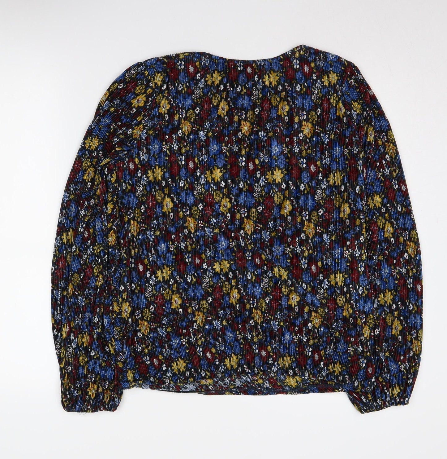Womens UK Size 12 NEXT Multicoloured Wrap Blouse