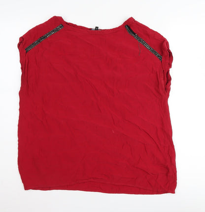 Womens UK Size 14 NEXT Red Basic Blouse