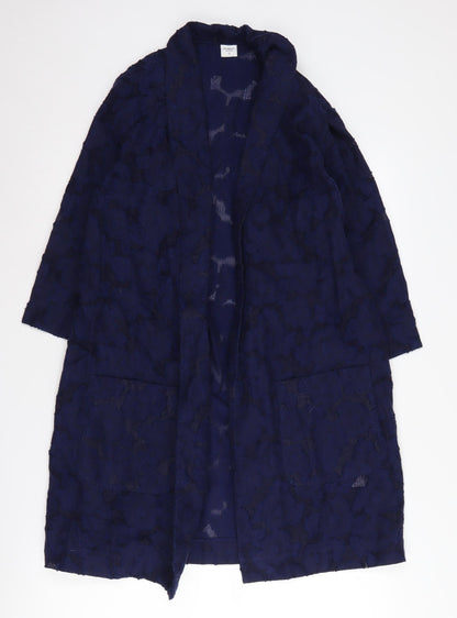 Womens UK Size 10 Cotton Traders Blue Cardigan Jumper