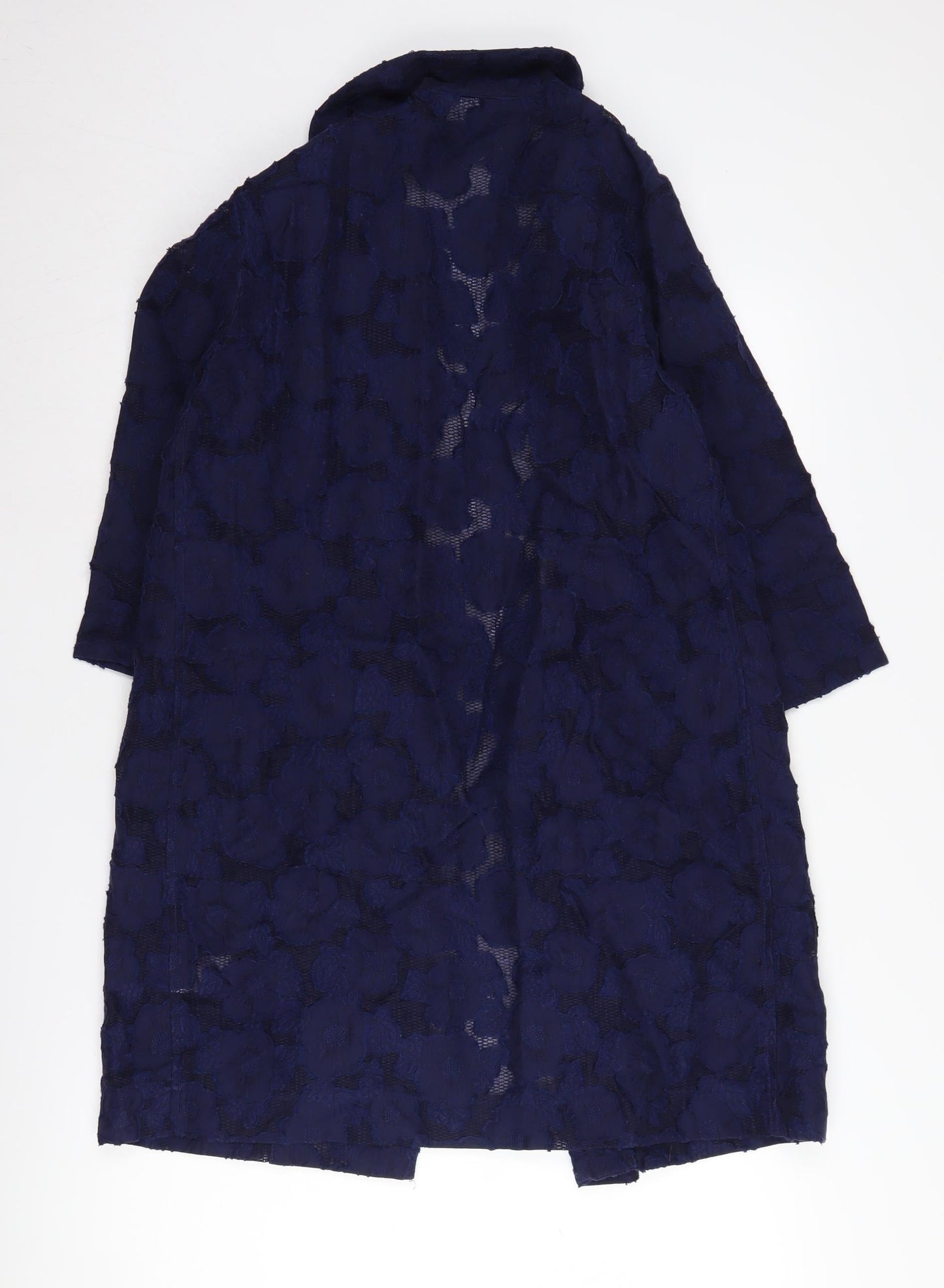 Womens UK Size 10 Cotton Traders Blue Cardigan Jumper