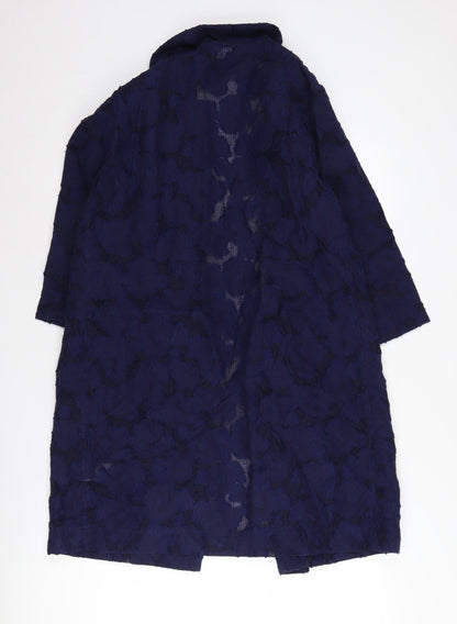 Womens UK Size 10 Cotton Traders Blue Cardigan Jumper