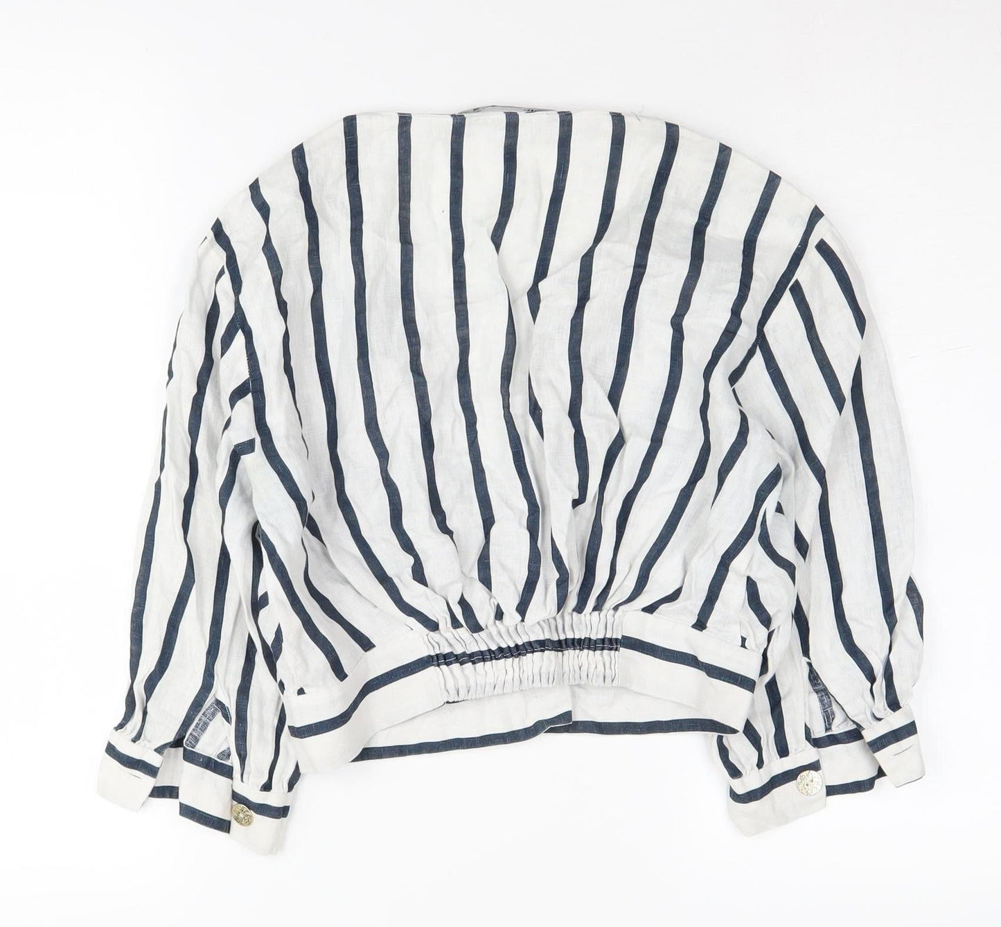 Womens UK Size S Zara White Wrap Blouse