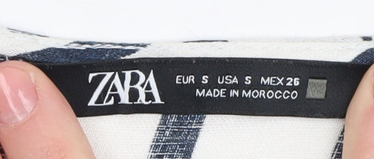 Womens UK Size S Zara White Wrap Blouse