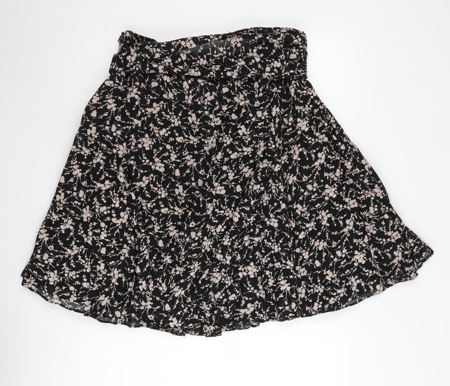 GAP Women's Black Floral A-Line Skirt Size 8
