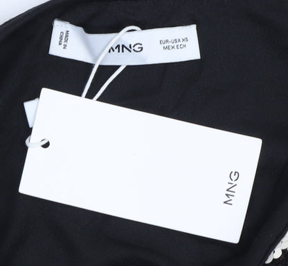 MNG Women's Sequin Houndstooth Skirt Size 8