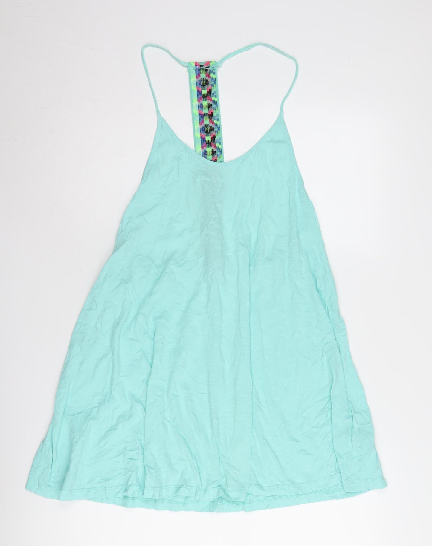 Womens UK Size 10 ASOS Green Basic Tank