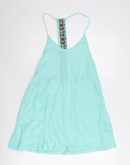 Womens UK Size 10 ASOS Green Basic Tank