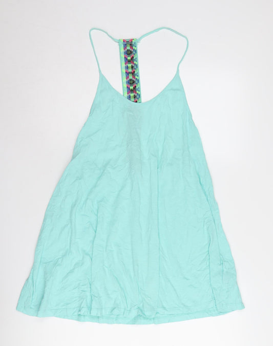 Womens UK Size 10 ASOS Green Basic Tank