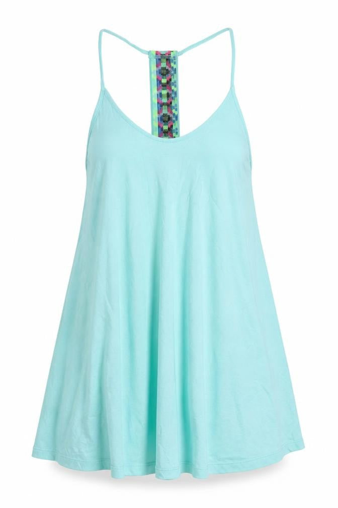 Womens UK Size 10 ASOS Green Basic Tank