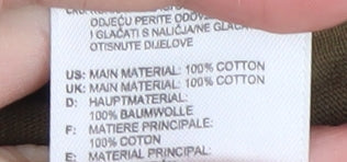 Adidas Men's Brown Logo T-Shirt, Size S, Cotton, Crew Neck