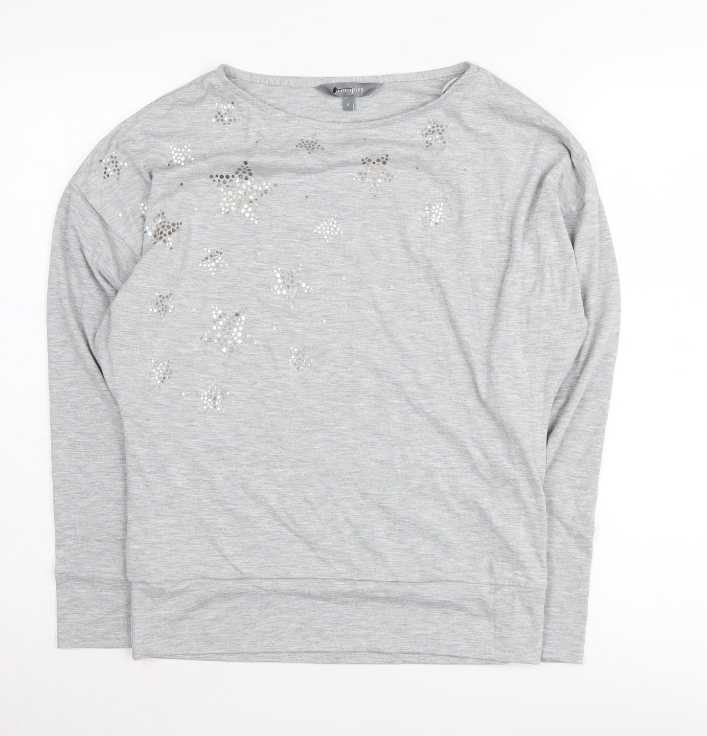 Principles Grey Women's Pullover Sweatshirt Size 8 Casual