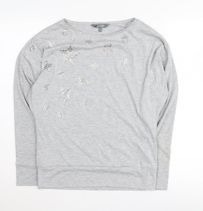 Principles Grey Women's Pullover Sweatshirt Size 8 Casual