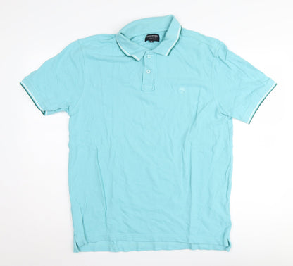 Greenwoods Men's Blue XL Cotton Polo Shirt