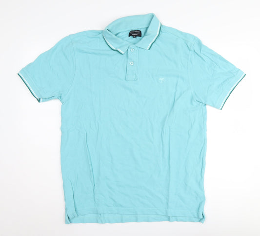 Greenwoods Men's Blue XL Cotton Polo Shirt