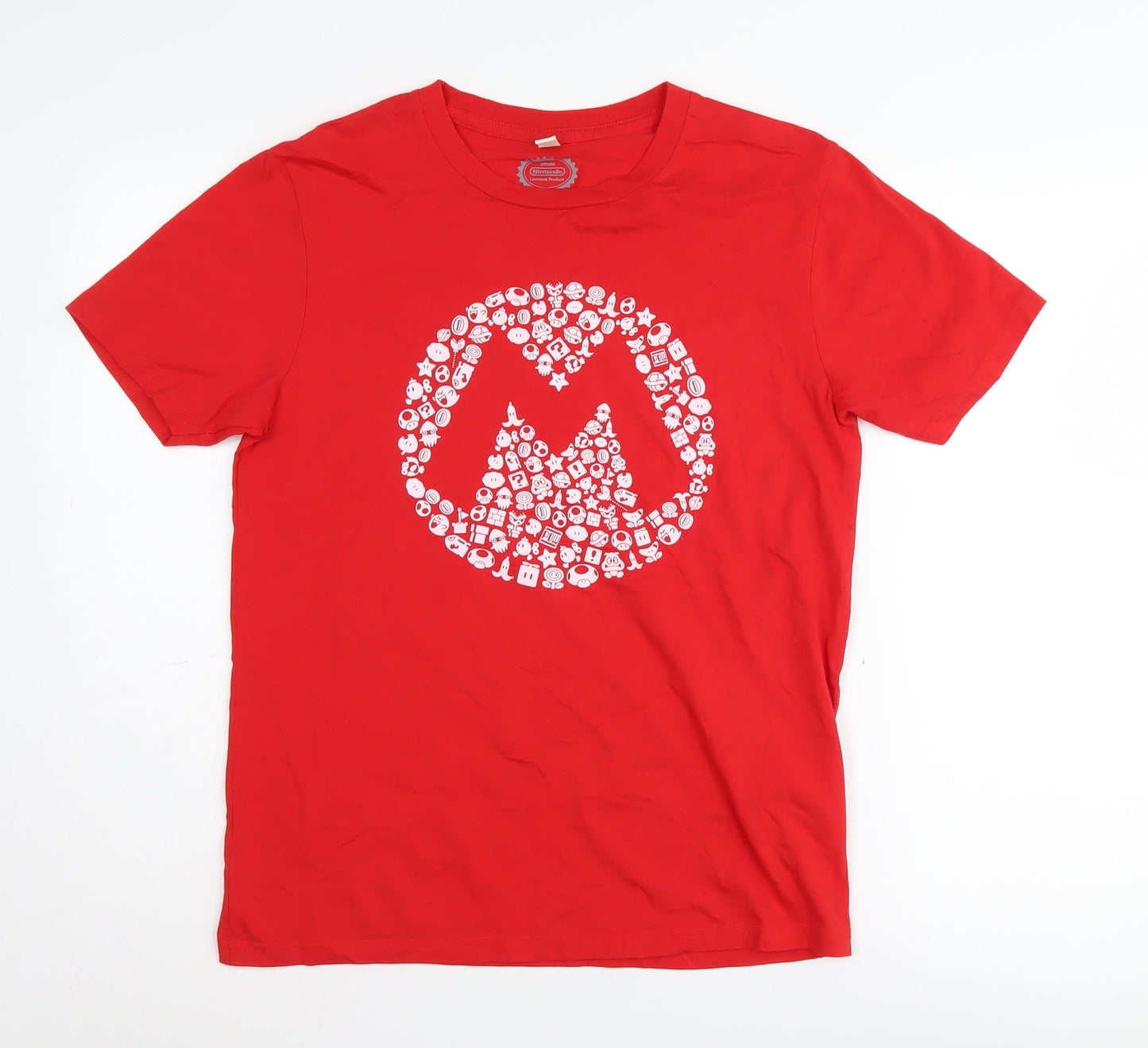 Unisex Adults UK Size S Earth Positive Red  T-Shirt