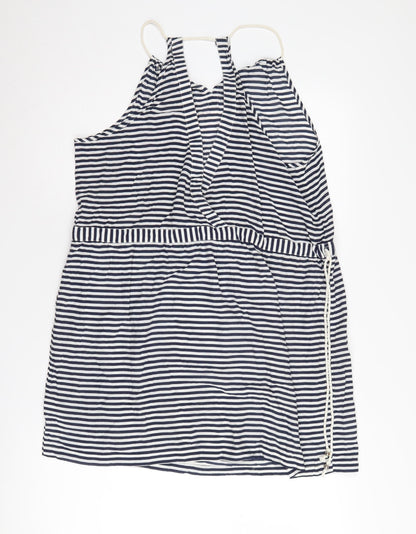 Next Women's Striped Sleeveless Halter Dress Size 10