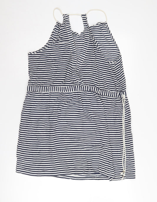 Next Women's Striped Sleeveless Halter Dress Size 10