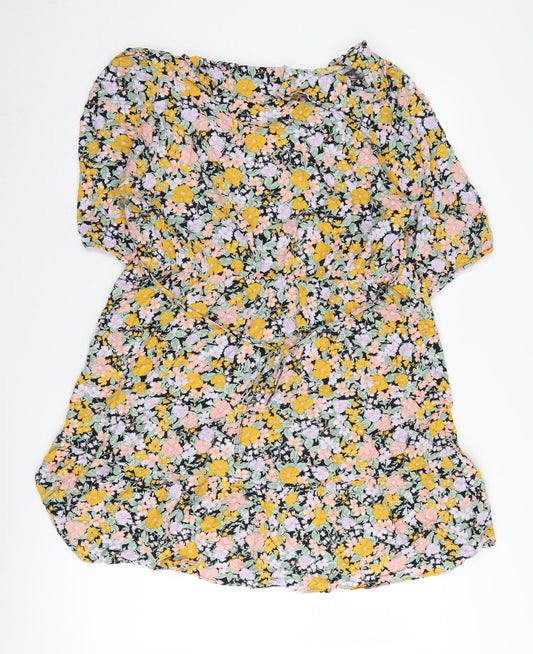 New Look Women's Floral A-Line Dress UK 16 Multicoloured