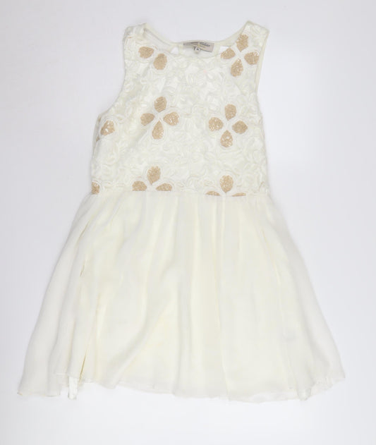 Parisian Collection Women's Ivory A-Line Party Dress