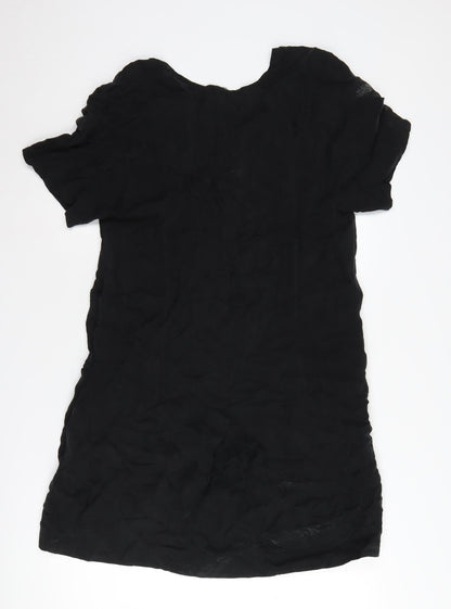 COS Black Women's V-Neck Short Sleeve Dress