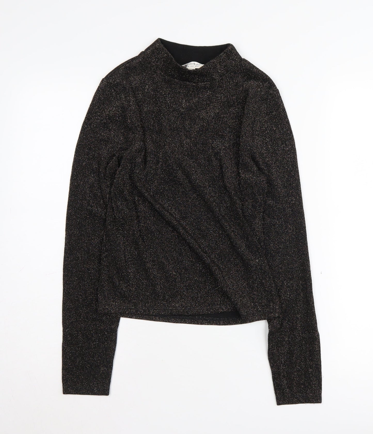 Miss Selfridge Women’s Black Mock Neck Blouse Size 12