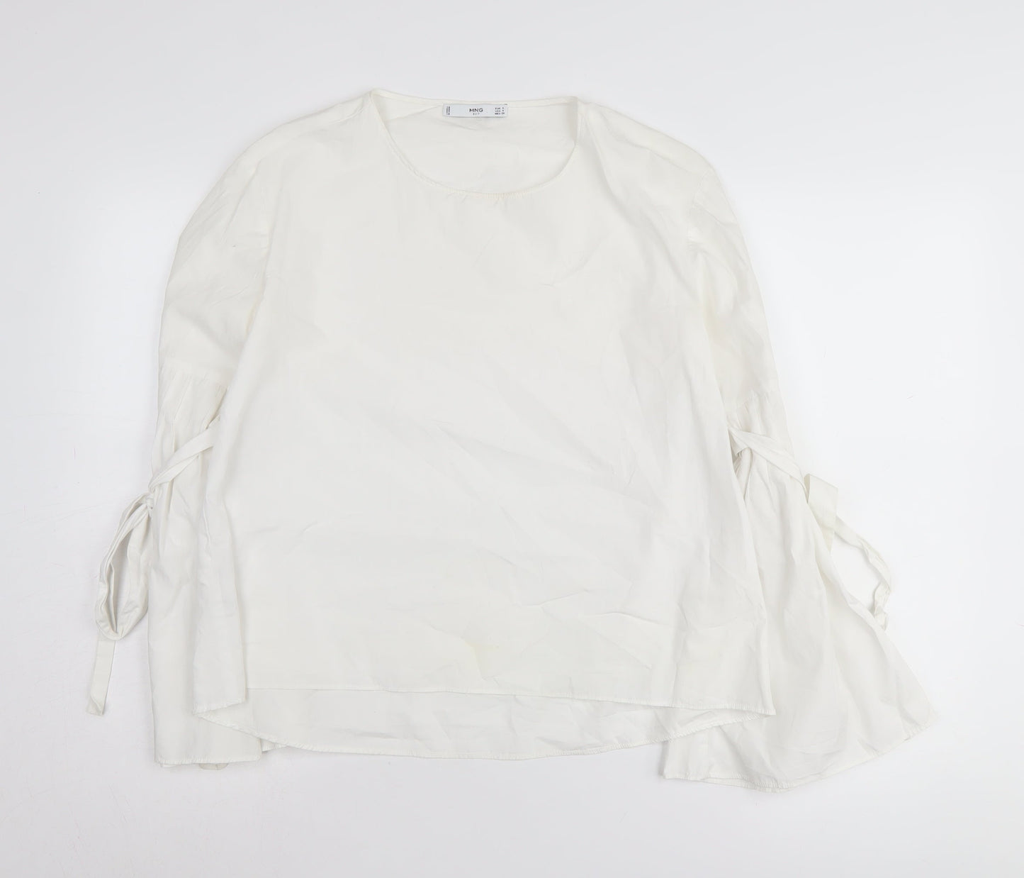 Womens UK Size 8 MNG White Basic Blouse