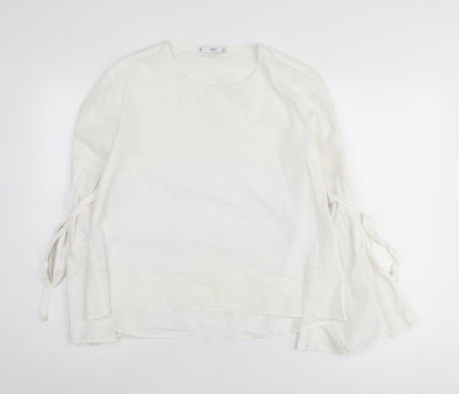 Womens UK Size 8 MNG White Basic Blouse