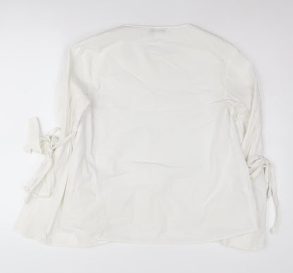 Womens UK Size 8 MNG White Basic Blouse