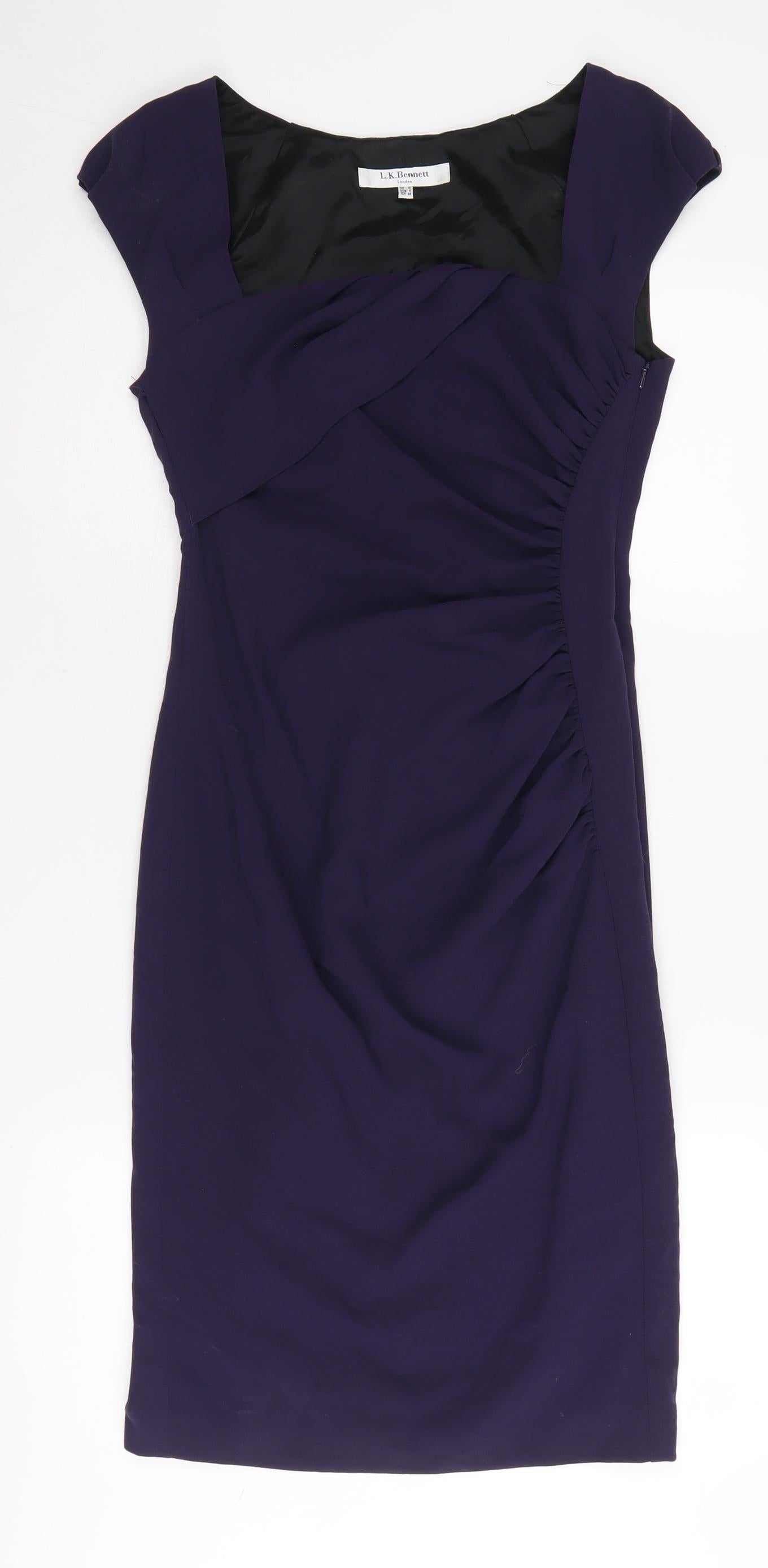 L.K. Bennett Women's Purple Sheath Dress Size 10