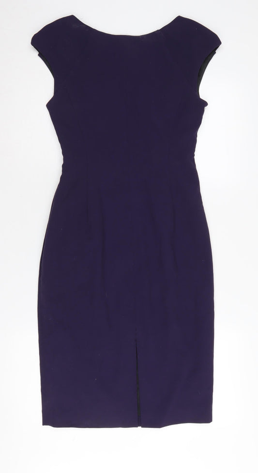 L.K. Bennett Women's Purple Sheath Dress Size 10