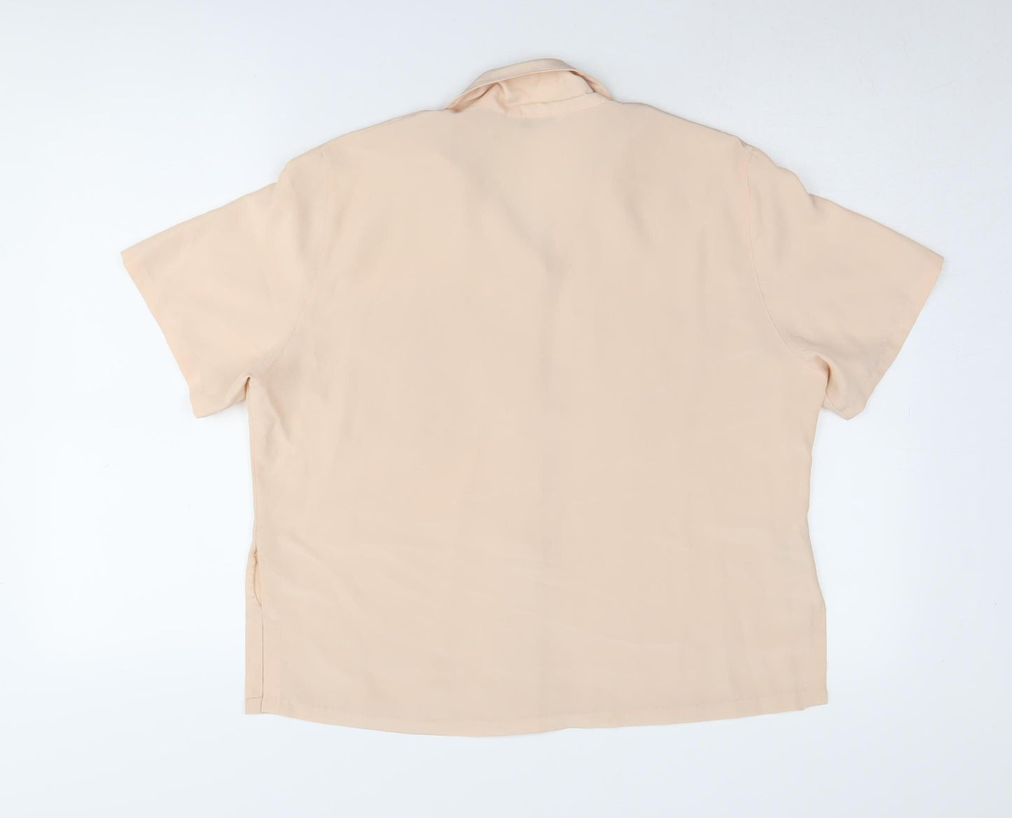 Womens UK Size 14 Marks and Spencer Beige Basic Button-Up