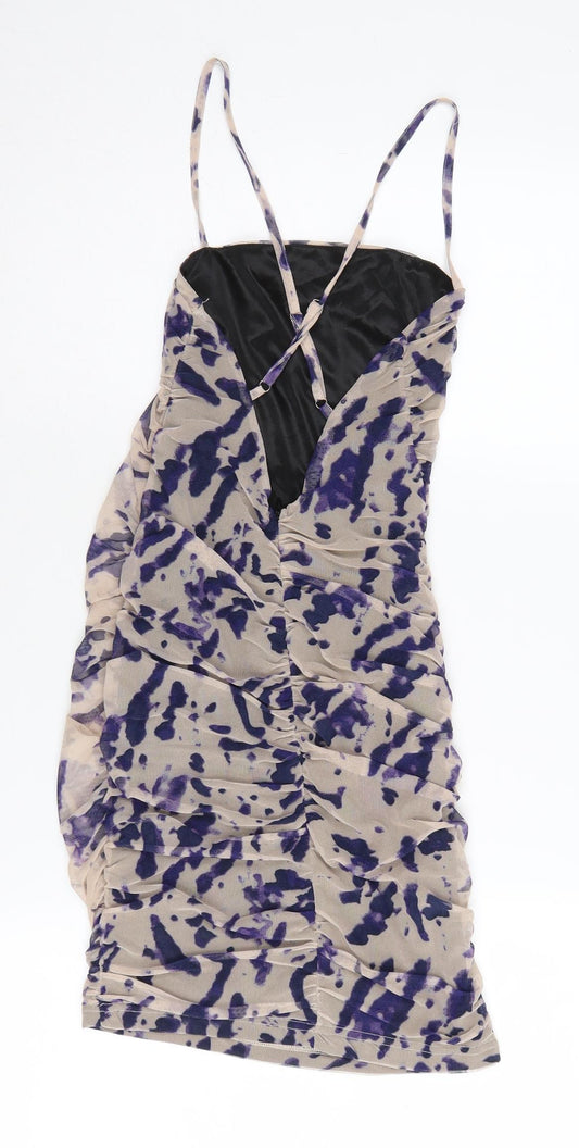 Quiz Women's Purple Bodycon Dress Size 8