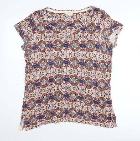 Womens UK Size 14 Fat Face Multicoloured Basic T-Shirt
