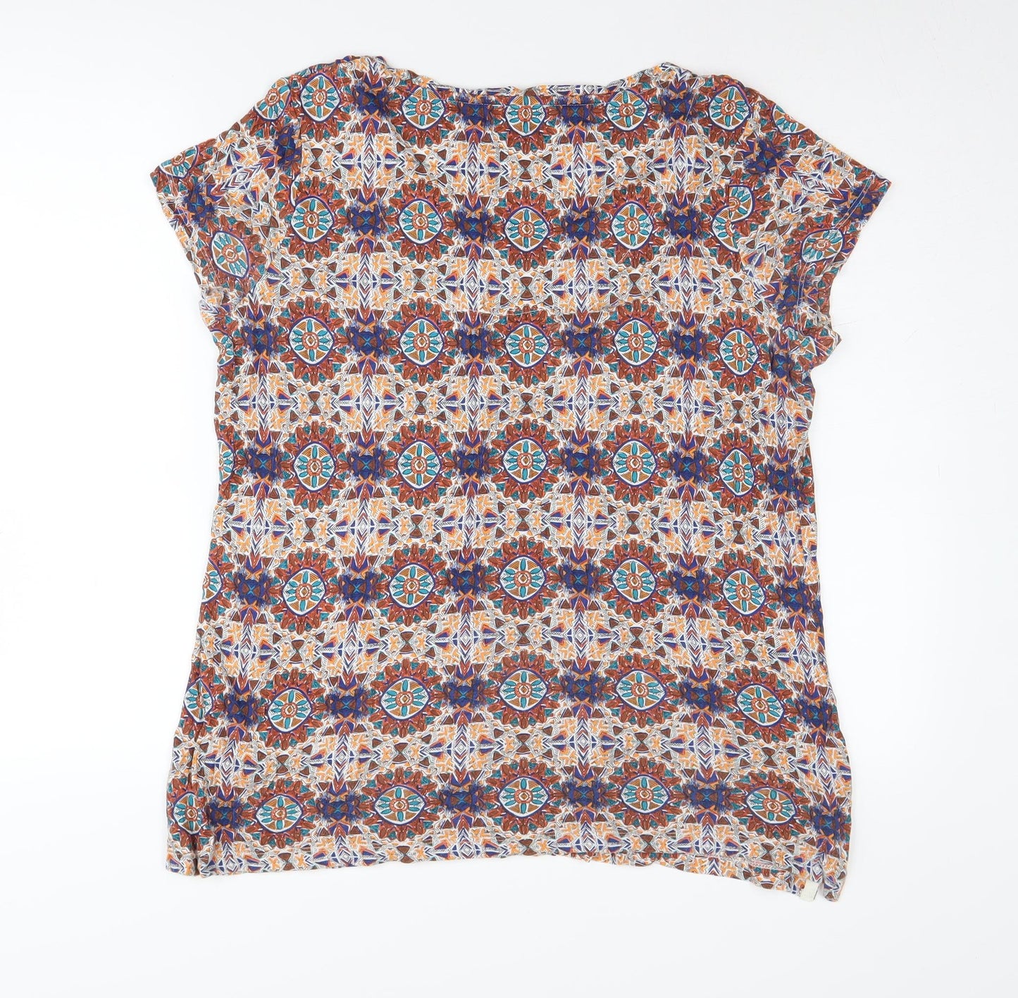 Womens UK Size 14 Fat Face Multicoloured Basic T-Shirt