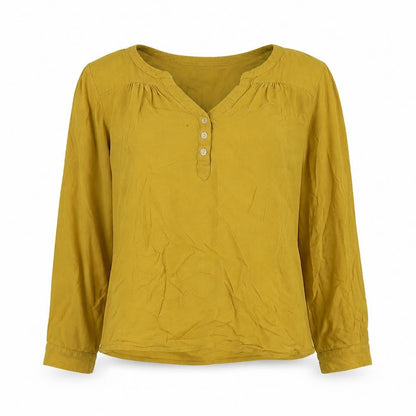 Thought Women's Yellow Cotton Blouse Size 10
