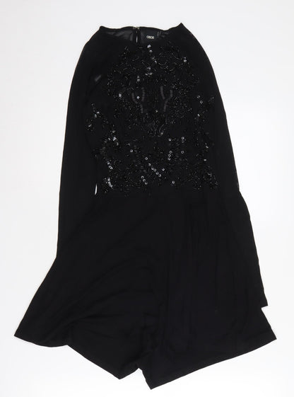 Womens UK Size 8 ASOS One-Piece Black Playsuit