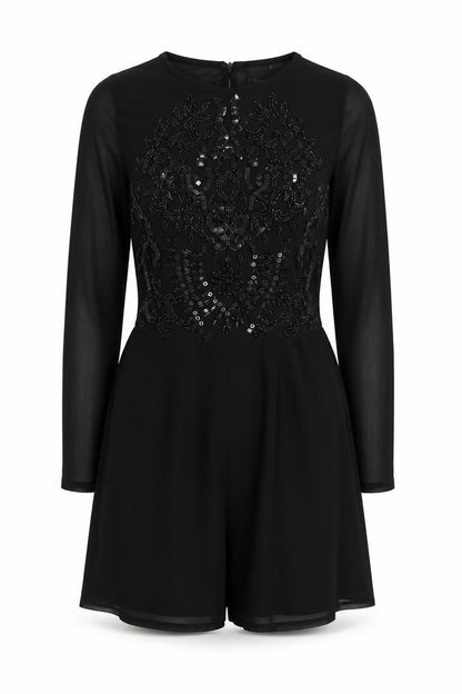 Womens UK Size 8 ASOS One-Piece Black Playsuit