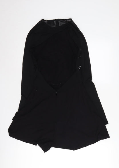 Womens UK Size 8 ASOS One-Piece Black Playsuit