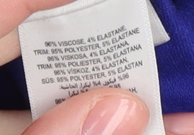 Jasper Conran Women's Blue V-Neck Blouse Size 10