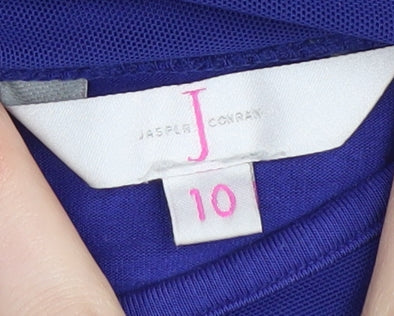 Jasper Conran Women's Blue V-Neck Blouse Size 10