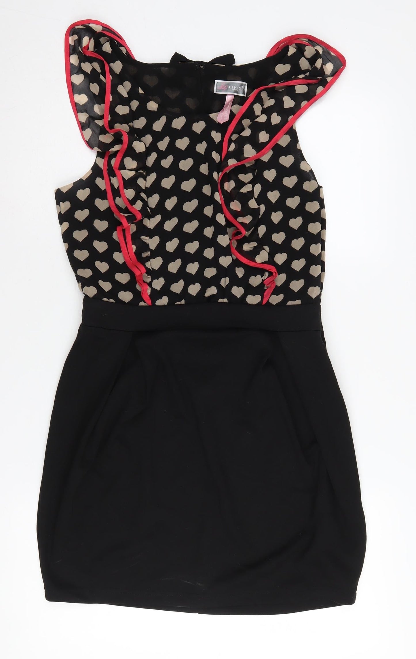 Lipsy London Women's Black Mini Dress Size 14