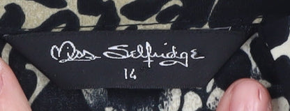 Miss Selfridge Women's Animal Print Kimono Blouse 14